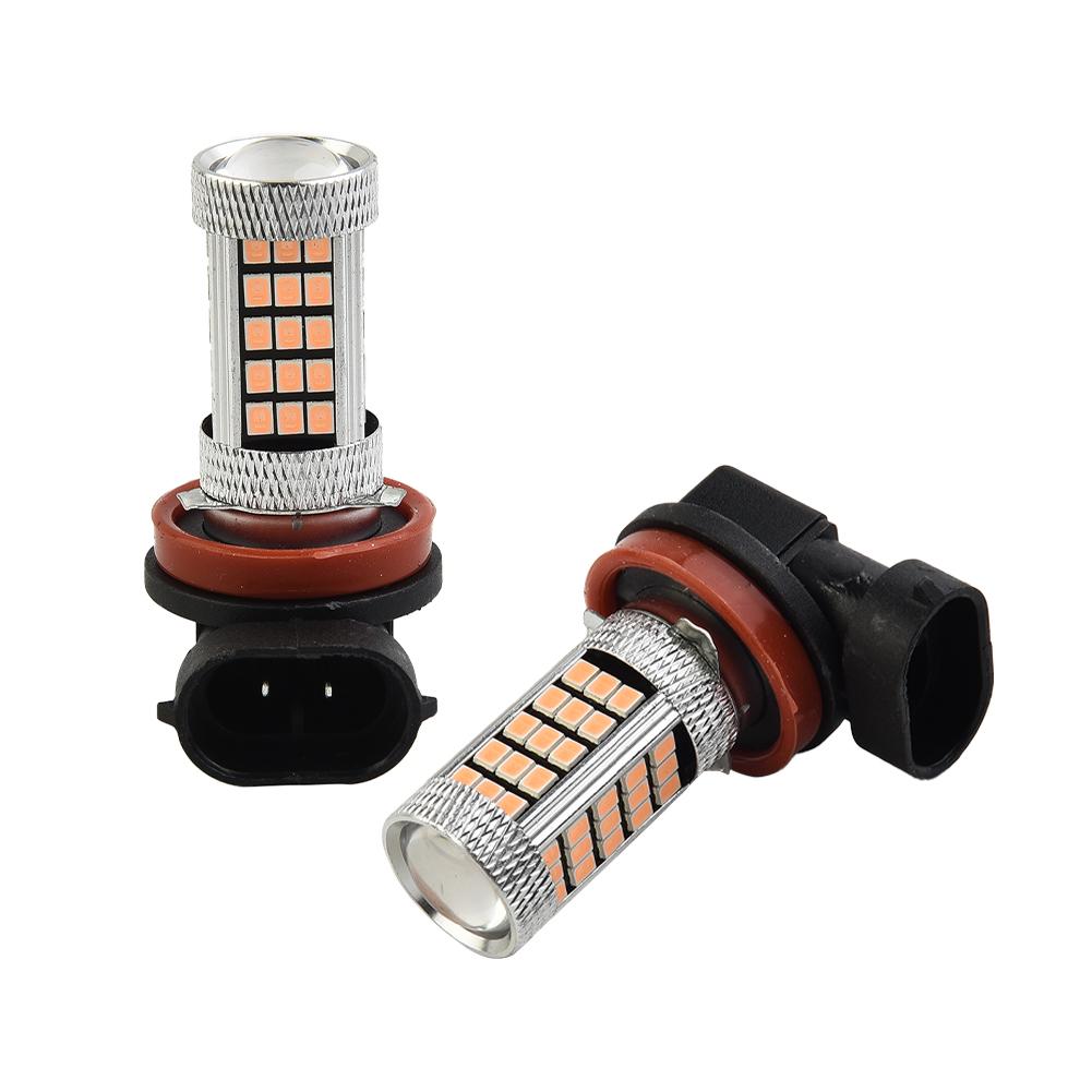 Pink Purple Car Lights H11/H8 LED Fog Driving Lights DRL Bulbs Car Accessories Automobiles Signal Lights Car Fog Lamps Bulbs 7
