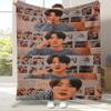 Ким Сок Джин Kpop B-BTS Фланелевое одеяло, Ультрамягкое теплое плюшевое покрывало для дома, спальни, кровати, дивана, офиса, кемпинга, пикника, подарок