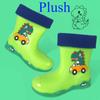 Children's Rain Boots New Cute Cartoon Rain Shoes Outdoor Waterproof Non-Slip Dinosaur Boys and Girls Shoes