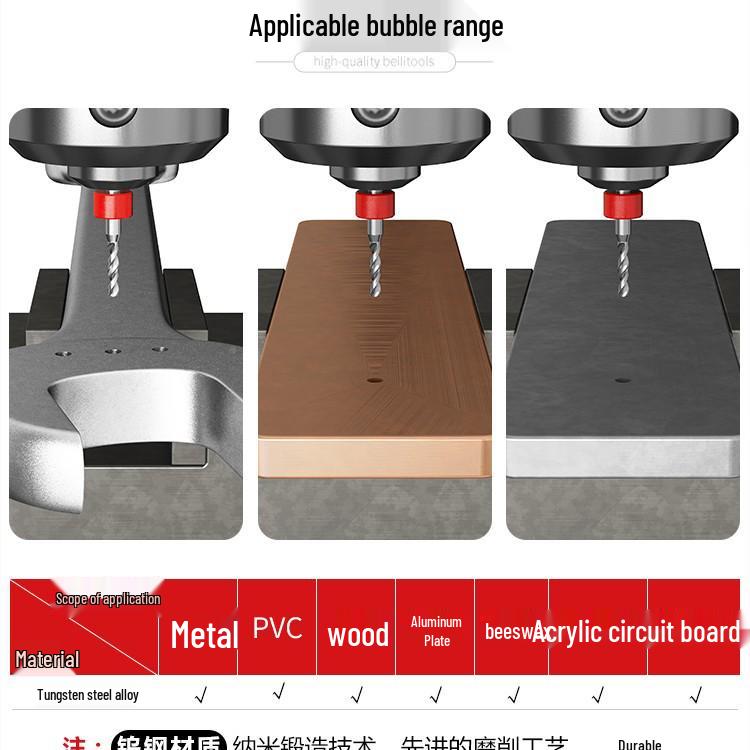PCB Tungsten Steel Micro Twist Drill Set, 0.2-3.0mm, Fixed Shank