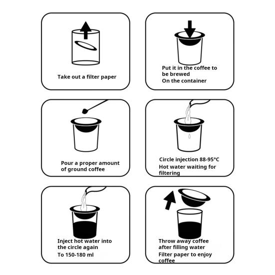 26 шт. кофейный фильтр-мешок бумажный кофейный фильтр-мешок одноразовый подвесной