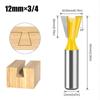 Набор из 5 шт. 12 мм 1/2-дюймовых хвостовиков для соединения «ласточкин хвост» 14 градусов для деревообработки, гравировки, фрезы для дерева