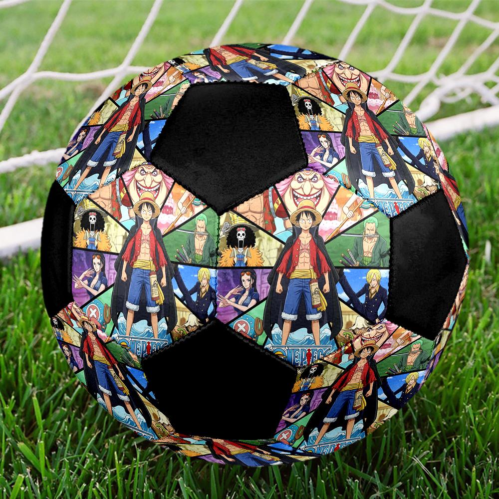 1pc One Piece Football Soccer Ball Size 5 Indoor Soccer Ball Fashion Colorful Backyard Game -Great For Sports Fans Gift HE72