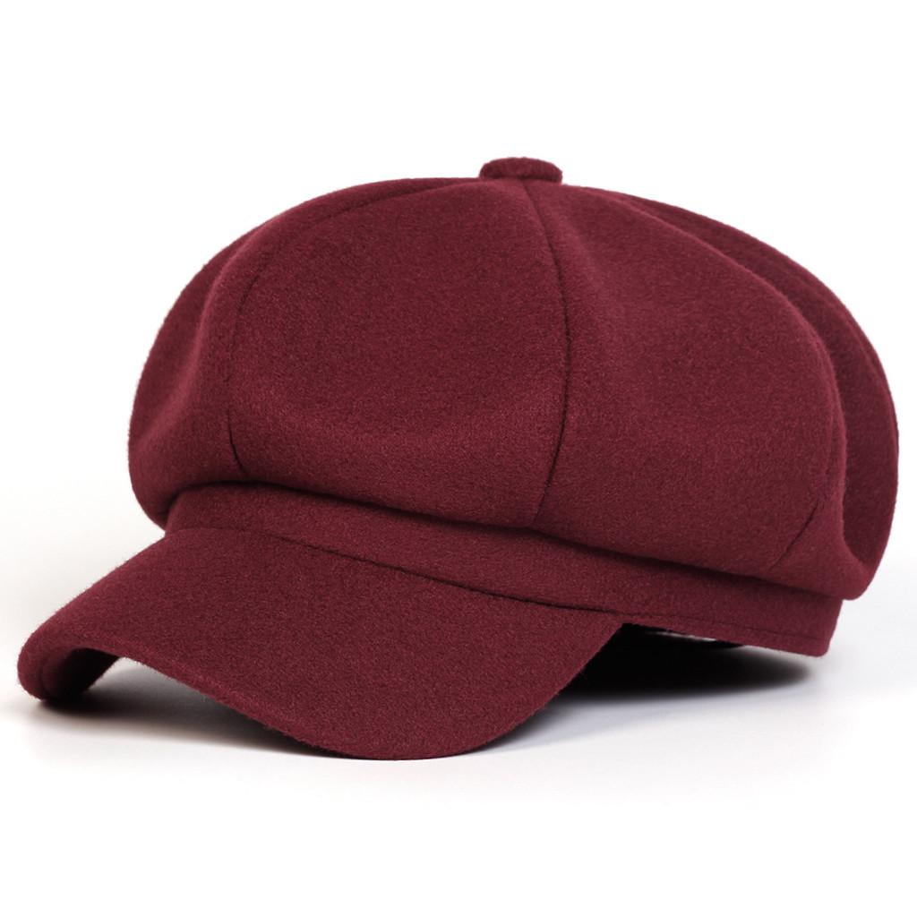 Vintage Style Wool Beret Hat For Women With Sun Protection For Autumn Winter Fashion