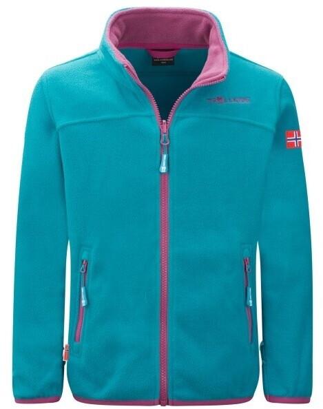 Trollkids Oppdal Jacket XT Флисовая куртка бирюзово-розовая