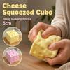 Sound Effects Cheese Squeezed Cube Crunchy Cheese Squishy Toy Cheese Stress Ball  Office Desk Toy