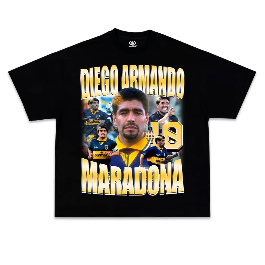 Maradona Big Face Print Men T-shirts Oversized Y2k Casual Cotton Street Hip Hop Short Sleeve Male Top Breathable Comfort Clothes