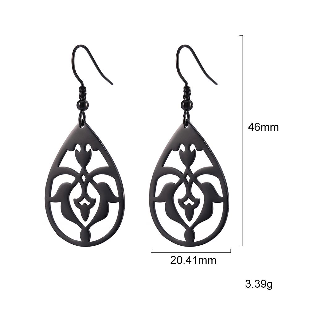 Xiaomi SKYRIM Stainless Steel Water Drops Vintage Drop Earrings for Women Hollow Out Flower Earring New Design Jewelry National Gifts