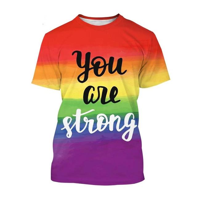 Трендовая футболка с 3D принтом Happy Pride Day для мужчин, одежда, модные спортивные футболки с графикой Cp, футболка в стиле Харадзюку, забавные топы для мальчиков