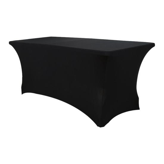 Эластичная скатерть для стола, прямоугольная, однотонная, полиэстеровая ткань, устойчивая к морщинам, моющаяся, для банкета, вечеринки в помещении и на открытом воздухе