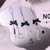 Y2K Bowknot Phone Chain Sweet Cool Cross Подвеска для шприца Чехол для наушников Подвесная веревка Анти-потеряющийся шнурок Сумка Декор