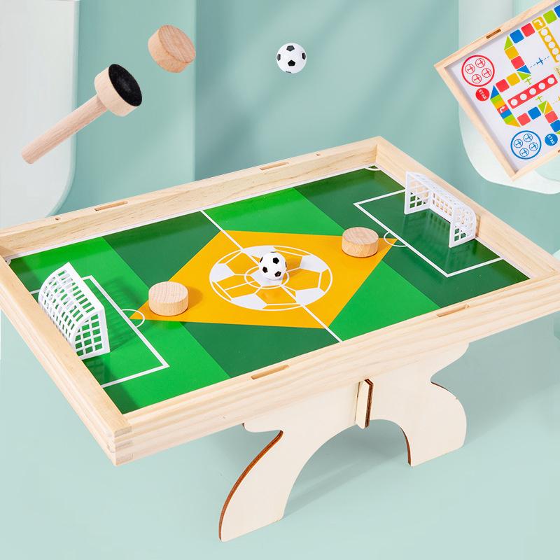 Деревянные детские настольные игры в футбол, игрушки 2 в 1, летающие шахматы, футбольные соревнования, настольная игра, интерактивная игрушка для детей и взрослых