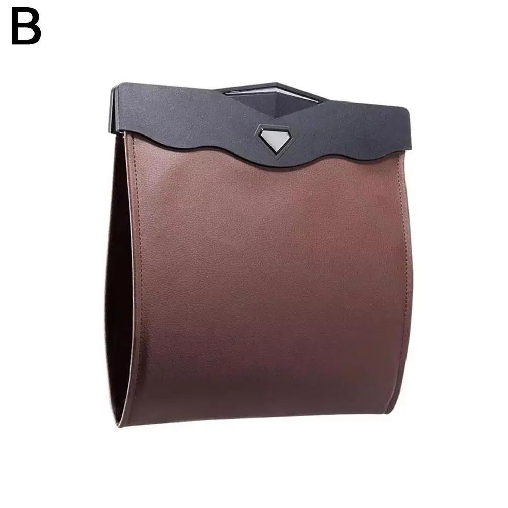 Универсальный автомобильный мешок для мусора, водонепроницаемый, магнитный, адсорбционный, герметичный, подвесной, кожаный, карман для мусора, для хранения I2W4