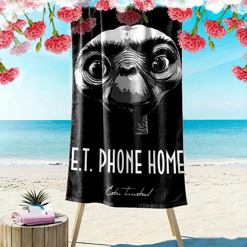 Et Print Beach Towel, Large Soft Quick Dry Towel for Beach Camping Swimming
