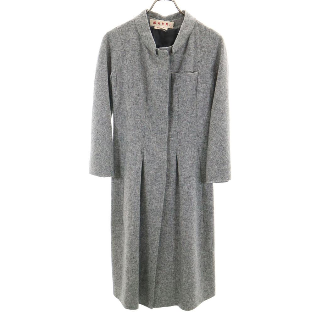 Marni Made In Italy Wool Blend Coat 40 Gray Women Used