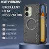 KEYSION Полый чехол для отвода тепла для Redmi 13C 4G 5G Силикон+ПК Магнитное охлаждение Противоударный чехол для телефона для Xiaomi POCO C65