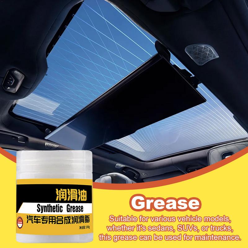 Car Sunroof Track Lubricating Grease 100g Auto Protective Sunroof Slide Lubricating Grease Stable Performance Lubricating Tool