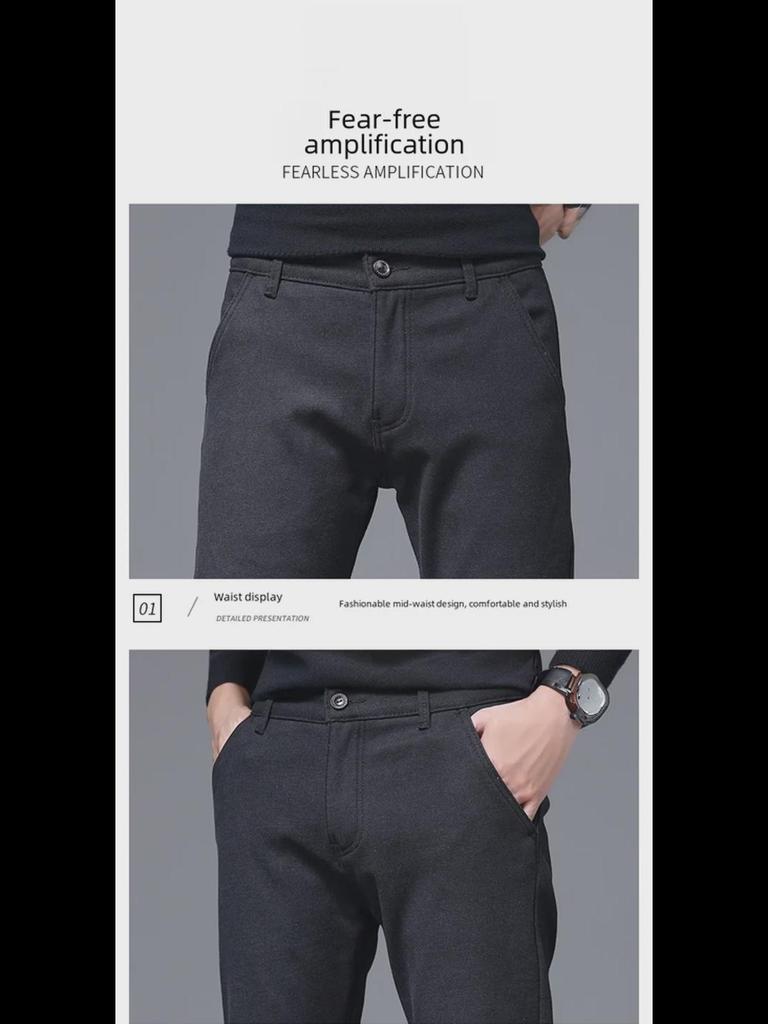 Four Seasons Men's Slim Stretch Casual Korean Pants