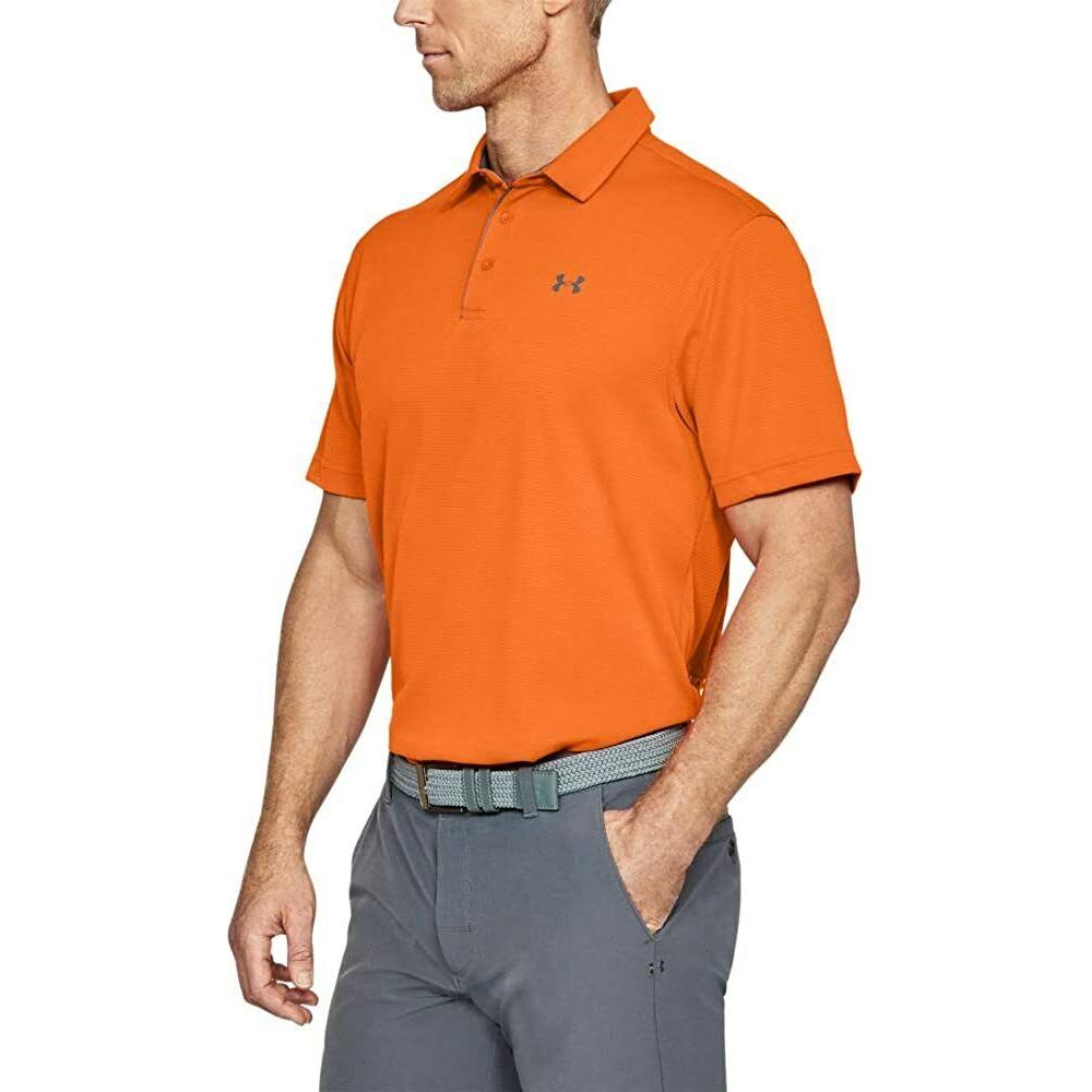 Under Armour Однотонная футболка-поло Мужские топы Оранжевый 1290140-800
