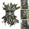 Tree Face Sculpture Greenery Old Man Face Tree Decoration Trunk Hugger Face Statue for Garden Outdoor Tree Decor