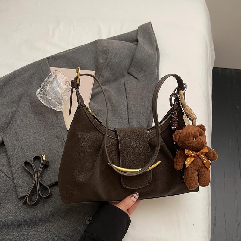 Зимняя новая мода простая высокая ценность нишевая сумка подмышку повседневная сумка через плечо сумка большой вместимости женщины