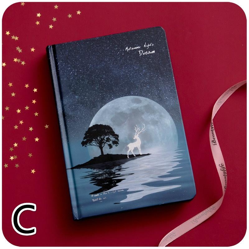 Starry Night Light Hand Book Simple Wind Color Page Hand-painted Hand Notebook Notebook Girl Notebook