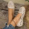 Новая женская одинарная обувь с летней ажурной мягкой подошвой для удобной походной носки, для ходьбы, повседневные плоские сандалии 2025