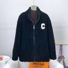 Five-color Double-sided Coral Fleece Jacket Winter New Letter Jacket Women's Autumn and Winter New Stand-up Collar Loose Thermal Sweater