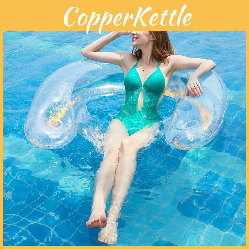 Новое популярное надувное кресло-шезлонг с блестками и золотыми пайетками 141*100*30см