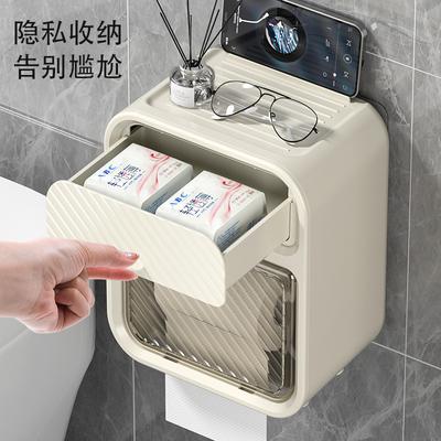 Бытовая настенная коробка для салфеток, ванная комната, туалет, хранение без перфорации, туалет, многофункциональный держатель для рулонов бумажных полотенец
