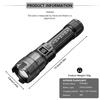 High Power Led Flashlights Very Strong Tactical TorchMultiple  Modes Rechargeable Camping Fishing Emergency Zoom Lantern
