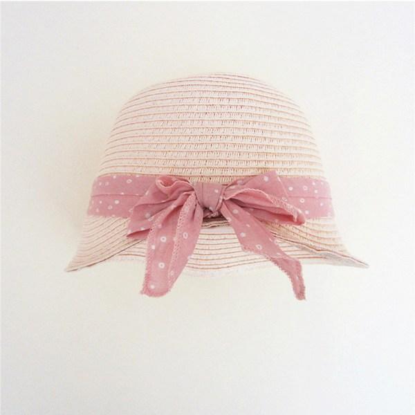 Соломенная шляпа MK Lovely, 50см, розовый, Популярная детская одежда в Корее