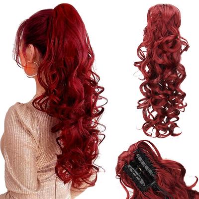 Синтетический коготь хвостик накладной водяная волна большой волнистый вьющийся клип накладные волосы мягкий шиньон для женщин