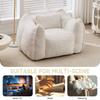 Giant Bean Bag Chair with pillow, Comfy Large Bean Bag Chairs for Adults and Kids, Faux Fur Floor Sofa for Living Room Bedroom Apartment, Beige