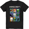 Футболка для мальчиков Minecraft - Черно-зеленое лицо Крипера - Официальная футболка