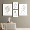 Sexy Female Body Art Poster Print Naked Nude Canvas Line Drawing Prints Abstract Woman Wall Art Painting Pictures Bedroom Decor