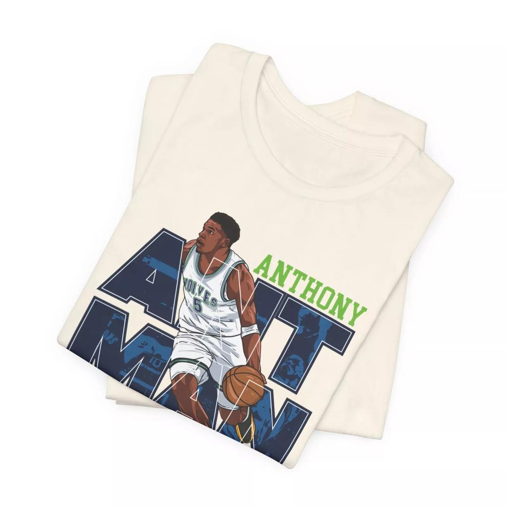 Энтони Эдвардс ЧЕЛОВЕК-МУРАВЕЙ Новая футболка Minnesota Timberwolves NBA Мужская Женская Футболка Летняя Винтажная Мода Уличная одежда