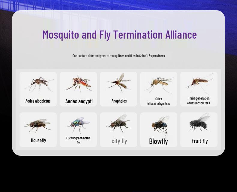 Уличная светодиодная лампа-ловушка для комаров и мух - Подвесная вертикальная борьба с вредителями для ресторанов, мастерских и ферм