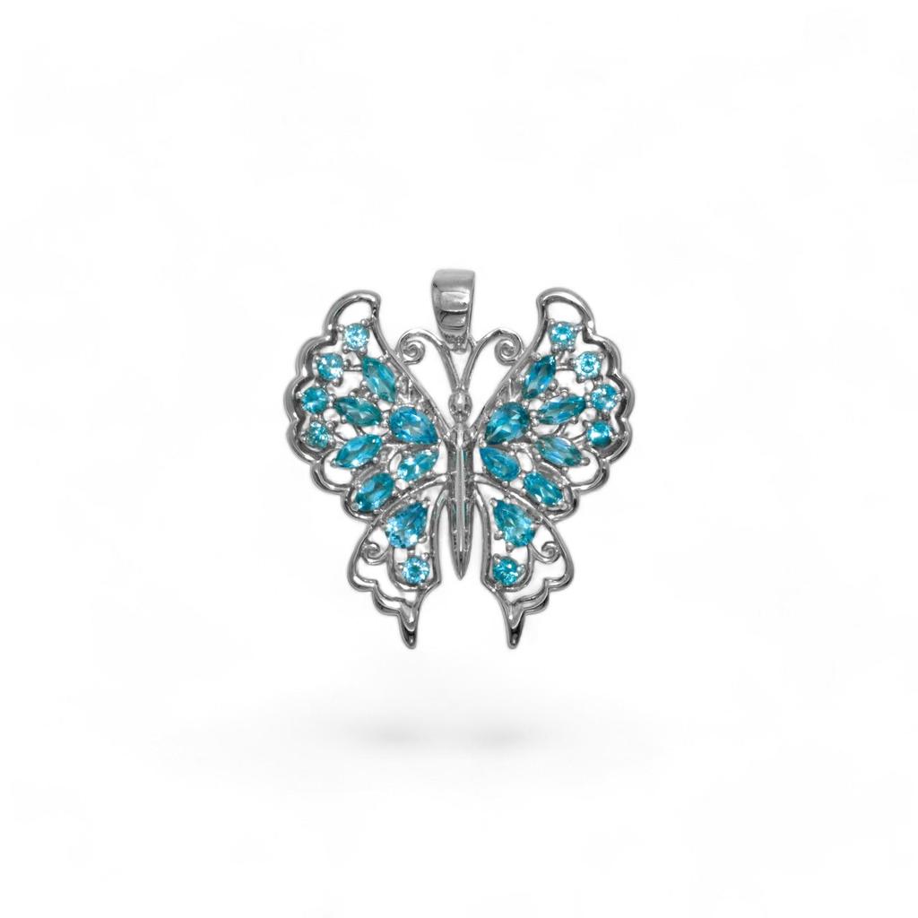 Подвеска-шарм в виде бабочки из натурального граната, ювелирное изделие из серебра 925 пробы, красная бабочка, подарок для нее