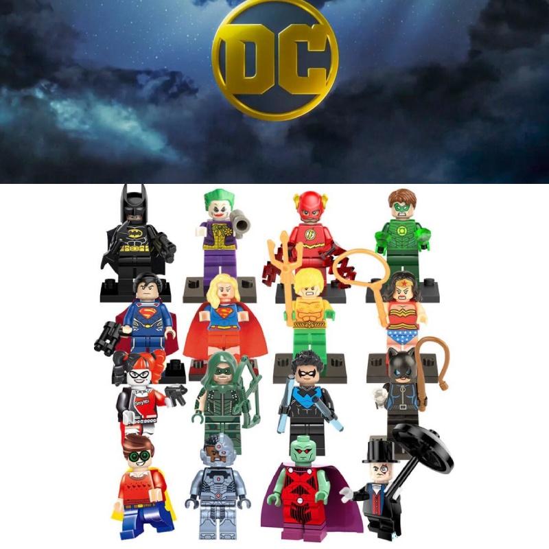 Dc16moc Набор пластиковых строительных блоков «Сделай сам» с мелкими гранулами для детей, фигурки героев Dc16, 50-100 штук