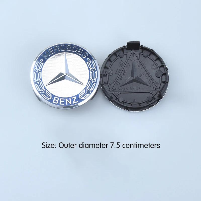 4PCS 75mm Car Wheel Center Hub Caps Cover for Mercedes Benz B/C/E/S Class A Class C200L GLC GLK CLA Accessories DD1