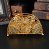 1 Pcs Metal Paper Napkin Holder Vintage Gold Color Butterfly Tissue Storage Holder for Table Vanity Dresser Office Home decor