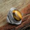 Tiger Eye Gemstone Handmade Ring Solid 925 Sterling Silver Fine Jewelry