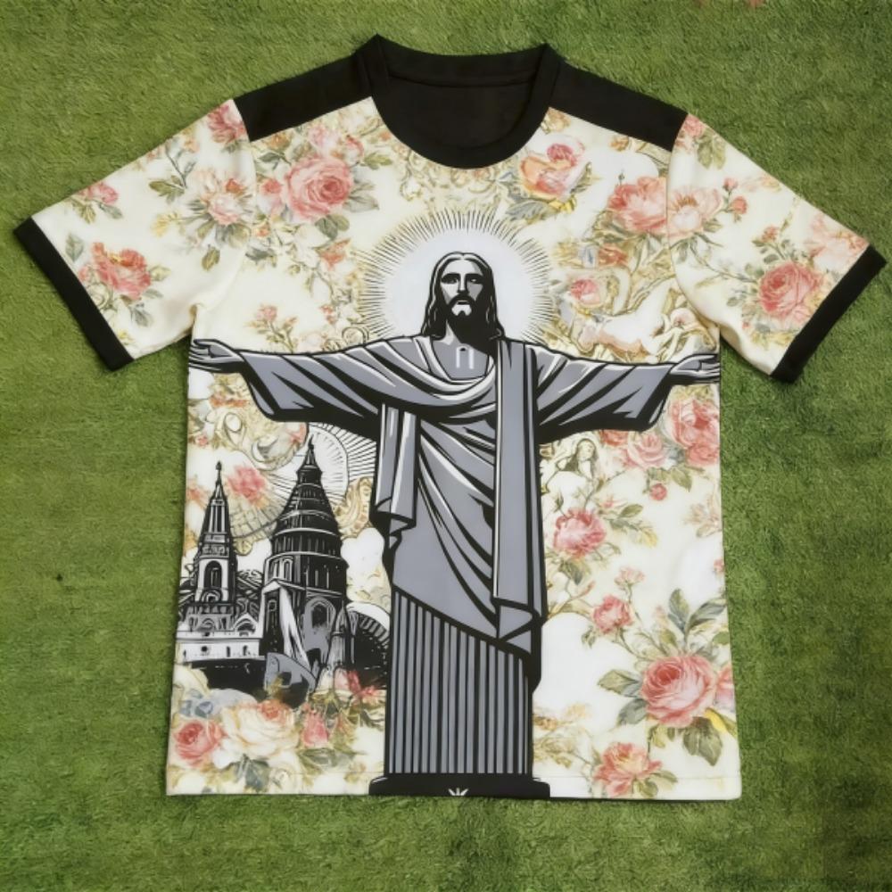Летняя забавная футболка с принтом Иисуса в европейском стиле для мужчин, летняя повседневная мужская футболка с коротким рукавом, топ, женская одежда