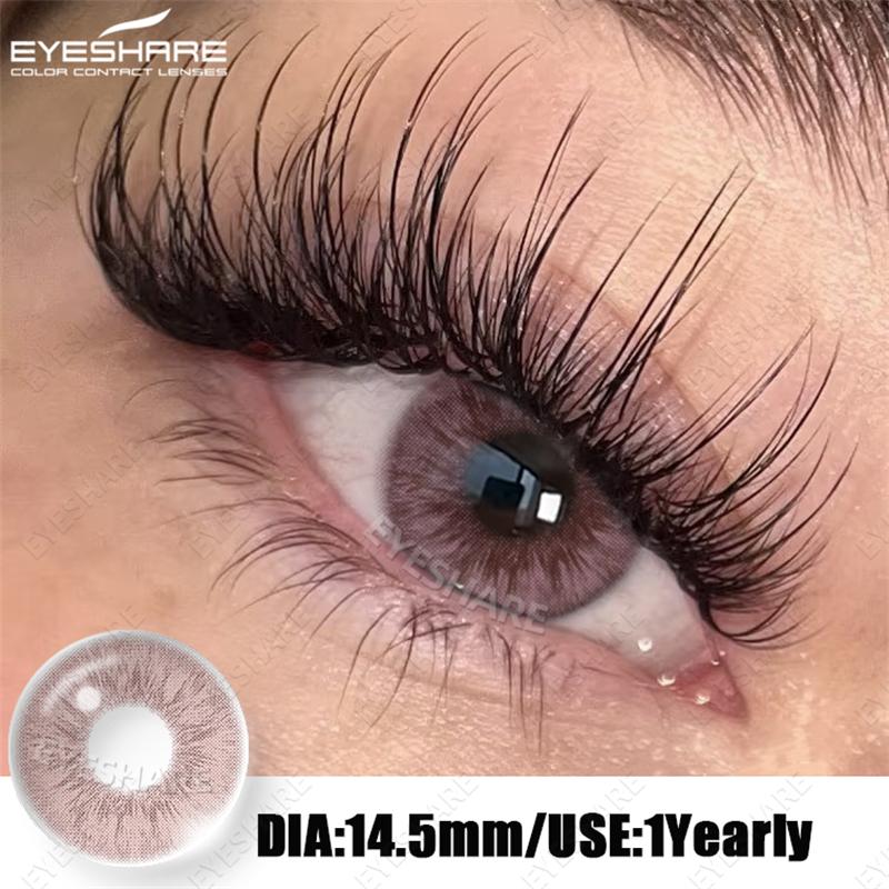 Eyeshare Натуральные Цветные Контактные Линзы Коричневые Линзы для Макияжа Серые Контактные Линзы для Зрачков Голубые Контакты для Глаз Зеленые Линзы для Глаз