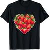 Cute Juicy & Sweet Strawberry Heart Love T-Shirt