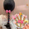 1PC New Cute Rainbow Color High Elastic Spiral Hair Rope Head Rope Ponytail Hair Ring Rubber Band Headdress For Kids