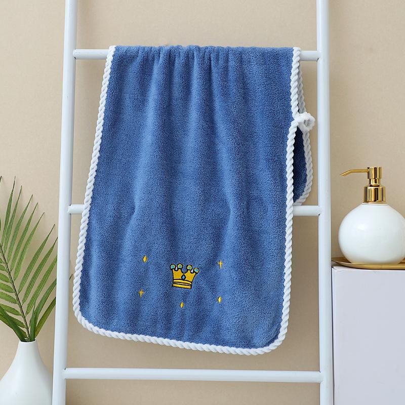 Утолщенные впитывающие взрослые вышитые полотенца для пар и детей