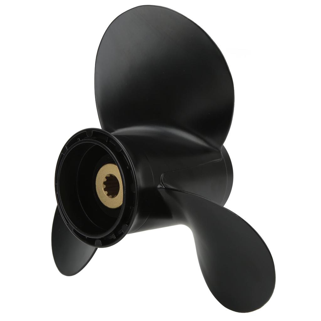 3-лопастной морской пропеллер из алюминиевого сплава 58100‑89L50‑019 Высокопрочный 10 шлицевых зубьев Замена для подвесных моторов