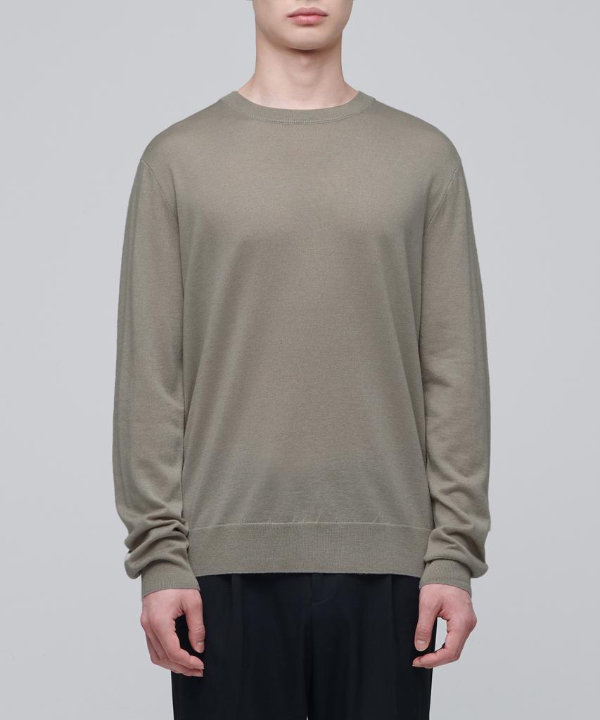 MUSINSA STANDARD Merino Wool Blend High Gauge Crew Neck Knit [Dusty Beige]